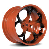 Orange wheels for Acura-custom forged 2-piece rims RV-DS016-RVRN Forged