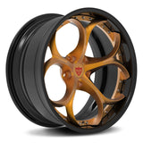 Copper wheels for Acura-custom forged 2-piece rims RV-DS016-RVRN Forged