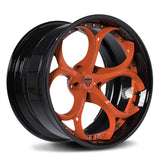 Orange wheels for Acura-custom forged 2-piece rims RV-DS016-RVRN Forged