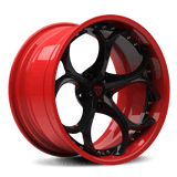 Red black wheels for Acura-custom forged 2-piece rims RV-DS016-RVRN Forged