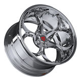 2 PIECE FORGED GLOSS BLACK AND RED WHEELS SERIES: RV-DS016 - RVRN WHEELS