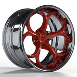 Alfa Romeo Custom Aftermarket Wheels: RVRN Forged 2pc RV-DS016  red  chrome rims for Alfa