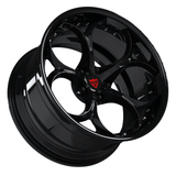 2 PIECE FORGED GLOSS BLACK AND RED WHEELS SERIES: RV-DS016 - RVRN WHEELS