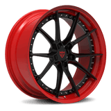 CUSTOM 2 PIECE FORGED RED AND BLACK WHEELS SERIES: RV-DB082