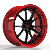 2 PIECE FORGED RED AND BLACK WHEELS SERIES: RV-DB082 - RVRN WHEELS