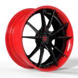 2 PIECE FORGED RED AND BLACK WHEELS SERIES: RV-DS477 - RVRN WHEELS