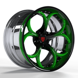 2024 Acura Integra Custom Forged Wheels-Green Black RVRN RV-DS016 2-Piece Rims 