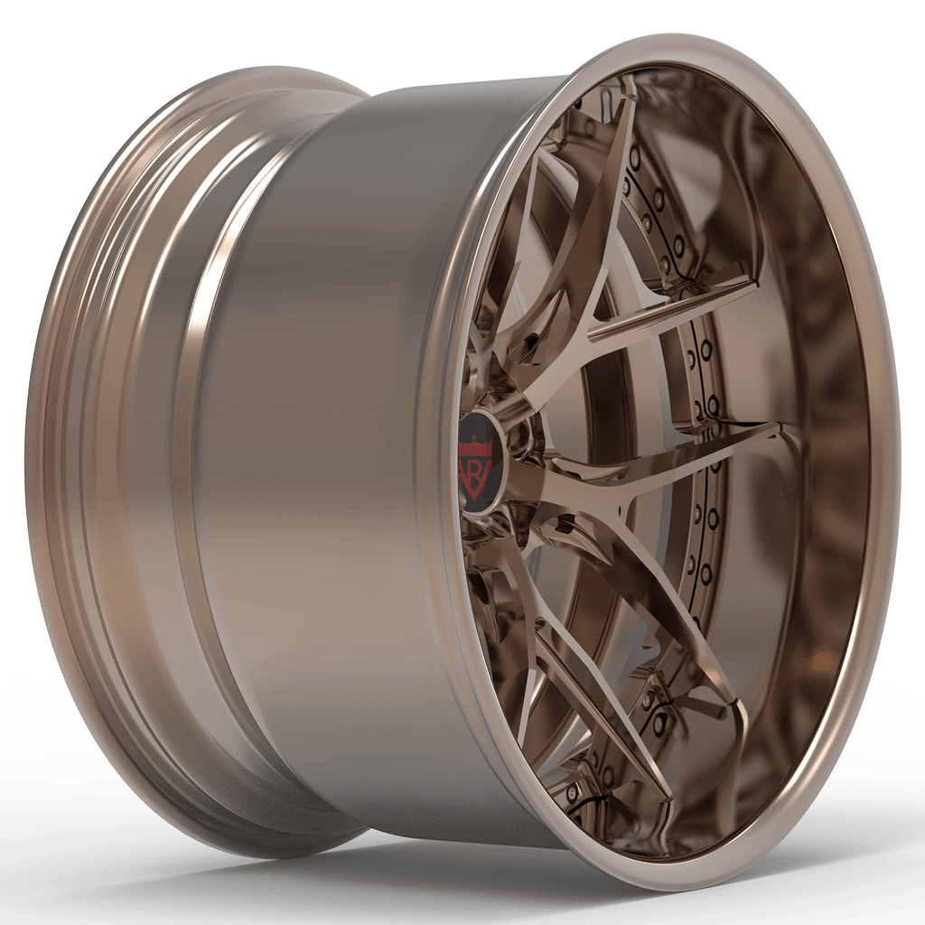 Bronze deep concave step lip forged wheels: : For trucks and SUV