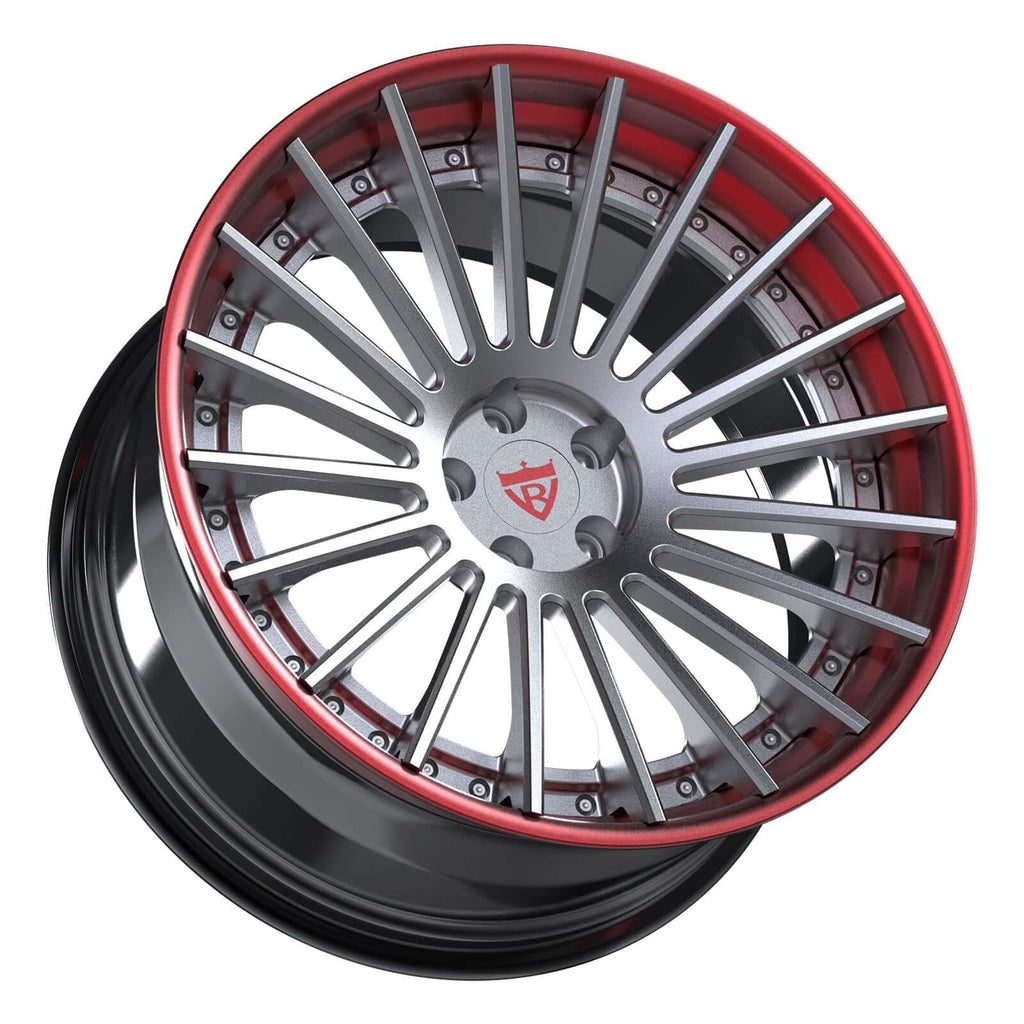 Three Rivers Push Rims Custom three piece wheel forged wheels series: RV-TR66- RVRN Wheels ...