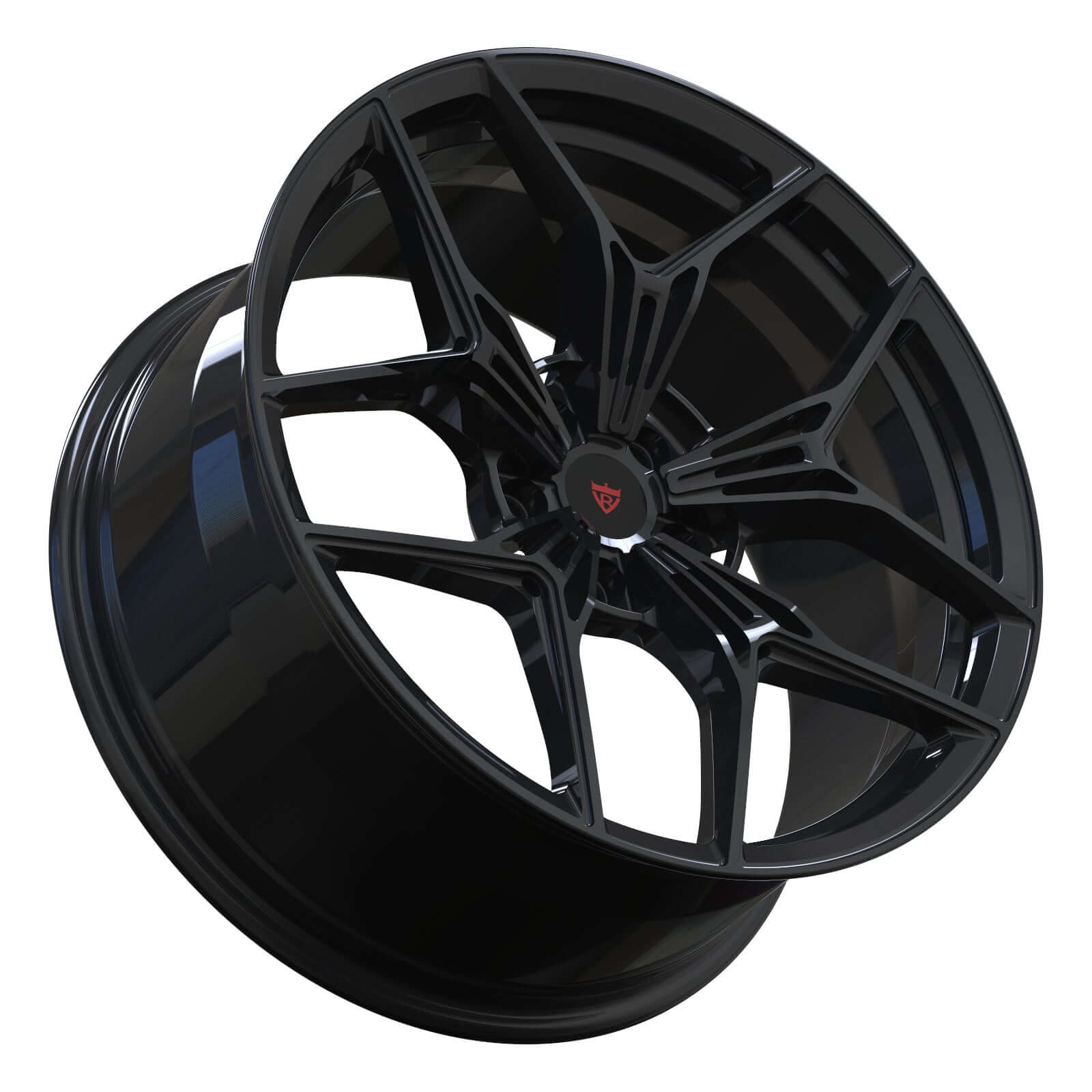 Black Rims_ Custom Tesla 20inch Forged Wheels