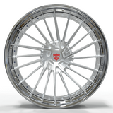 Custom forged 2-piece wheel design for Audi S5. Eye-catching, aggressive profile for enhanced vehicle style.