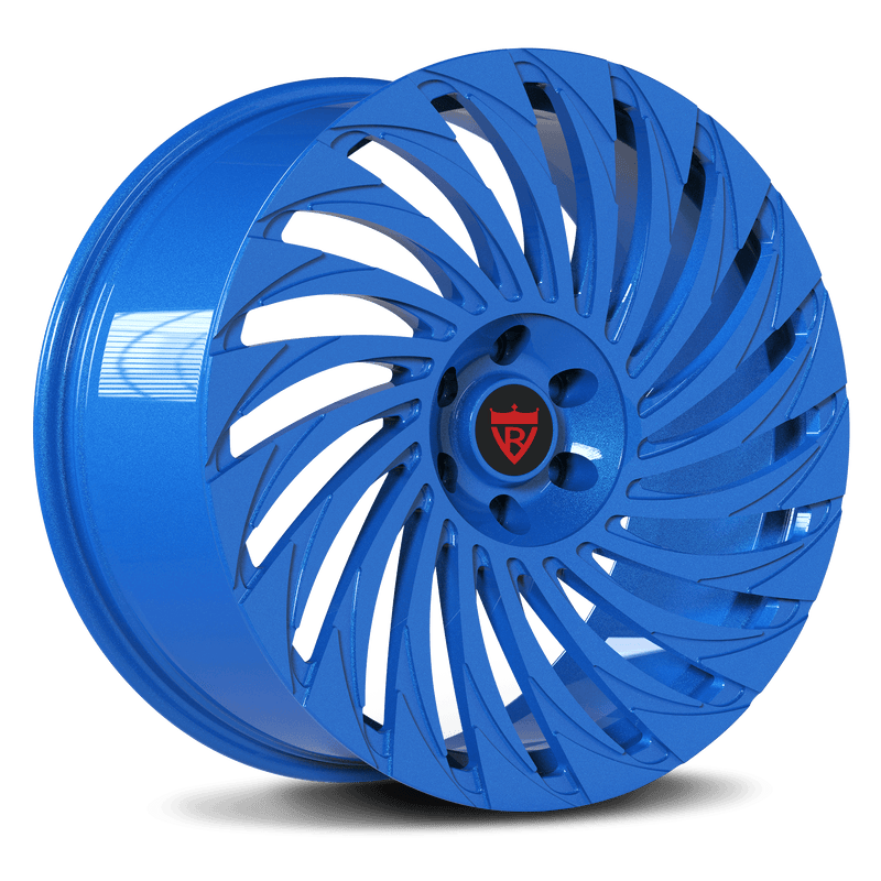CUSTOM 1 PIECE FORGED BLUE WHEELS SERIES: RV-MF150 - RVRN WHEELS