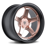 CUSTOM 1 PIECE FORGED ROSE GOLD AND BLACK WHEELS SERIES: RV-MJ010