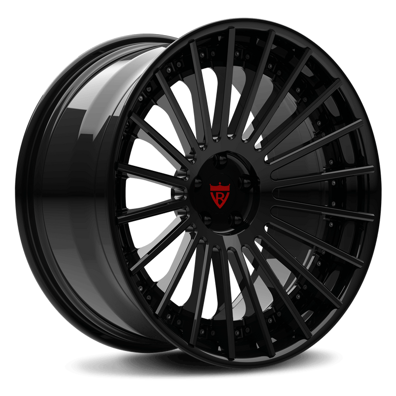 CUSTOM 2-PIECE CUSTOM FORGED BLACK WHEELS SERIES: RV-TR66 - RVRN WHEELS