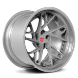CUSTOM 2 PIECE FORGED GLOSS BLACK AND RED WHEEL SERIES: RV-DS74 - RVRN WHEELS