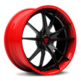 CUSTOM 2 PIECE FORGED RED AND BLACK WHEELS SERIES: RV-DS477