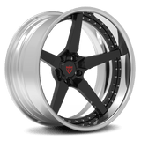 DF14 Chrome 5 spoke custom forged deep dish wheels-RVRN Wheels