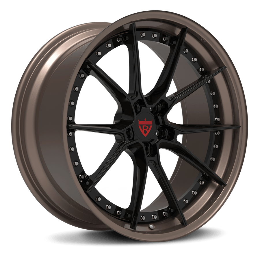 RVRN RV-DB082 2-piece forged wheels in bronze and black – 10-spoke racing design