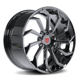 Custom forged 2-piece wheel RV-DC01 designed for Corvette C1-C8 with 19-inch staggered fitment, free shipping, aggressive style