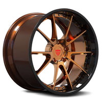 CUSTOM 2-PIECE FORGED SERIES: RV-DC02 deep dish wheels for Corvette C7 Z06 with a bold 10-spoke design.