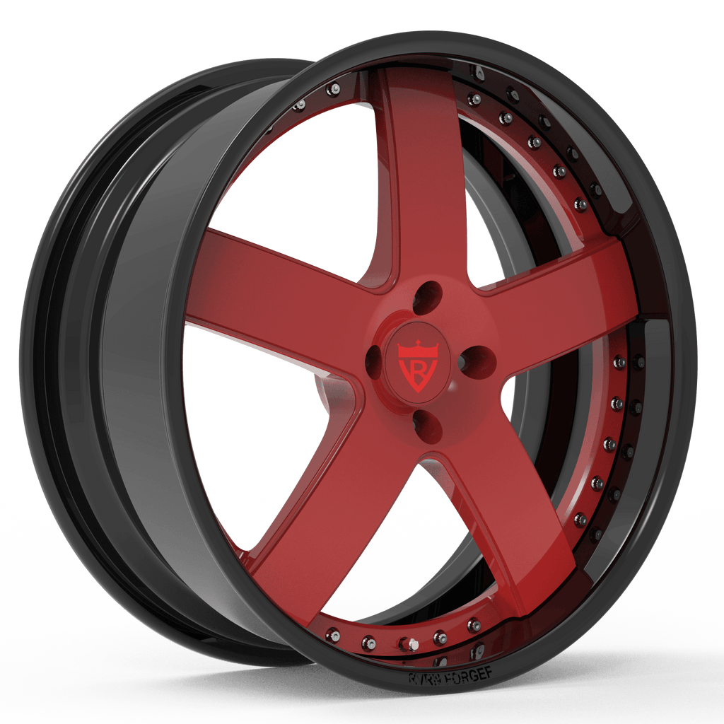 2PIECE 5 SPOKE DEEP LIP MUSTANG WHEELS RVDF93