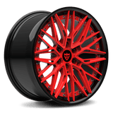T081-Dodge Viper wheels-6 lug custom forged 2pc red rims-RVRN Forged