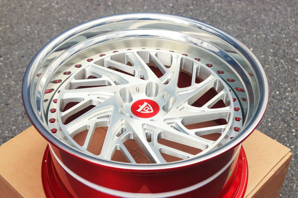 RVRN Custom Forged 3-Piece Wheels for your custom Corvette, honda, nissan, BMW build. 19inch staggered size and a step lip size-RVRN Wheels-Deep Dish Forged 3-Piece Concave Rims Series 