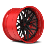 Red and black custom wheels: RVRN Custom deep dish forged 2pc rims RV-T081 Series 