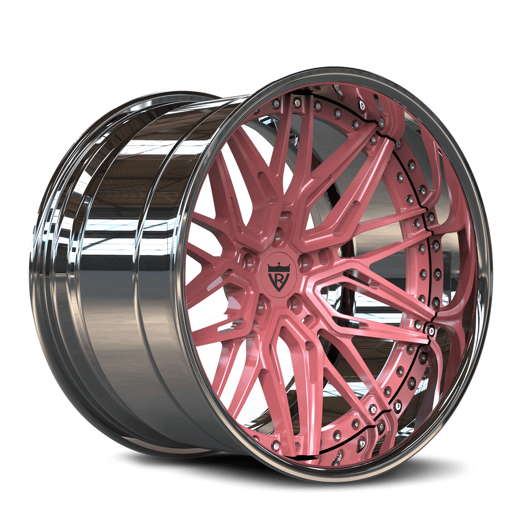 RV-T081 Pink Deep Lip Wheels | Custom 2-Piece for Charger & Challenger ...