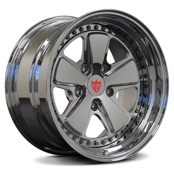 CUSTOM FORGED 2-PIECE 5 SPOKE DEEPP DISH CHROME WHEELS: RV-DV70 - RVRN WHEELS