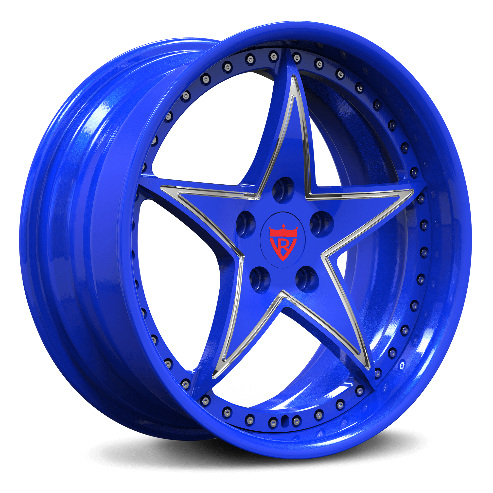 CUSTOM FORGED 2-PIECE STAR DEEP LIP WHEELS: RV-DR02