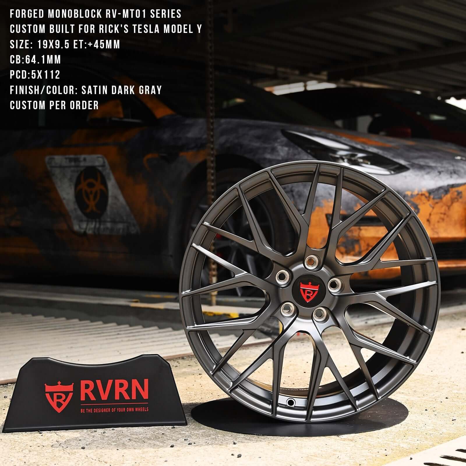Custom Forged Tesla Model Y Performance Wheels: RV-MT01