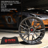 Tesla Model Y Aftermarket Rims-Satin Dark Gray-Custom Forged 1 Piece Wheels-RVRN RV-MT01 Series
