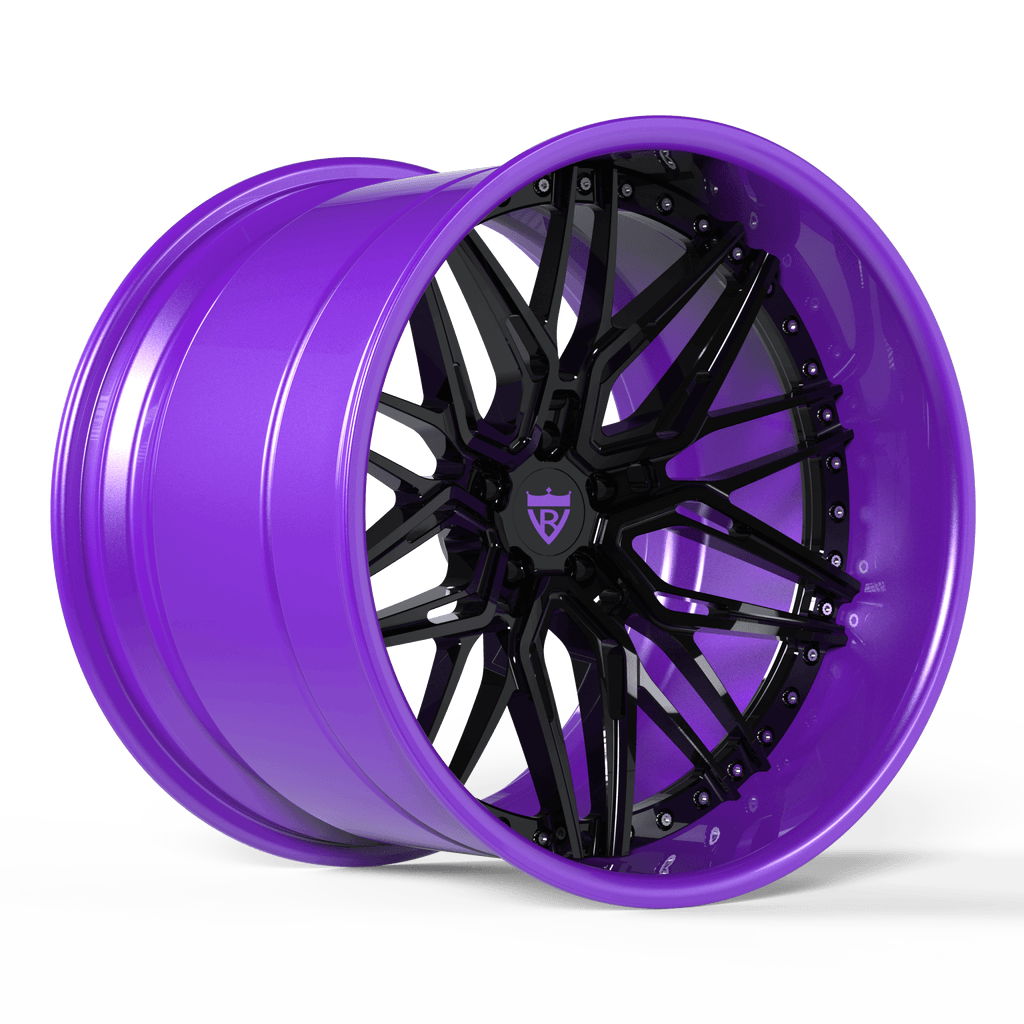 Custom Rims Purple RVRN Custom Deep Dish 3-Piece Forged Purple Wheels: RV-T081