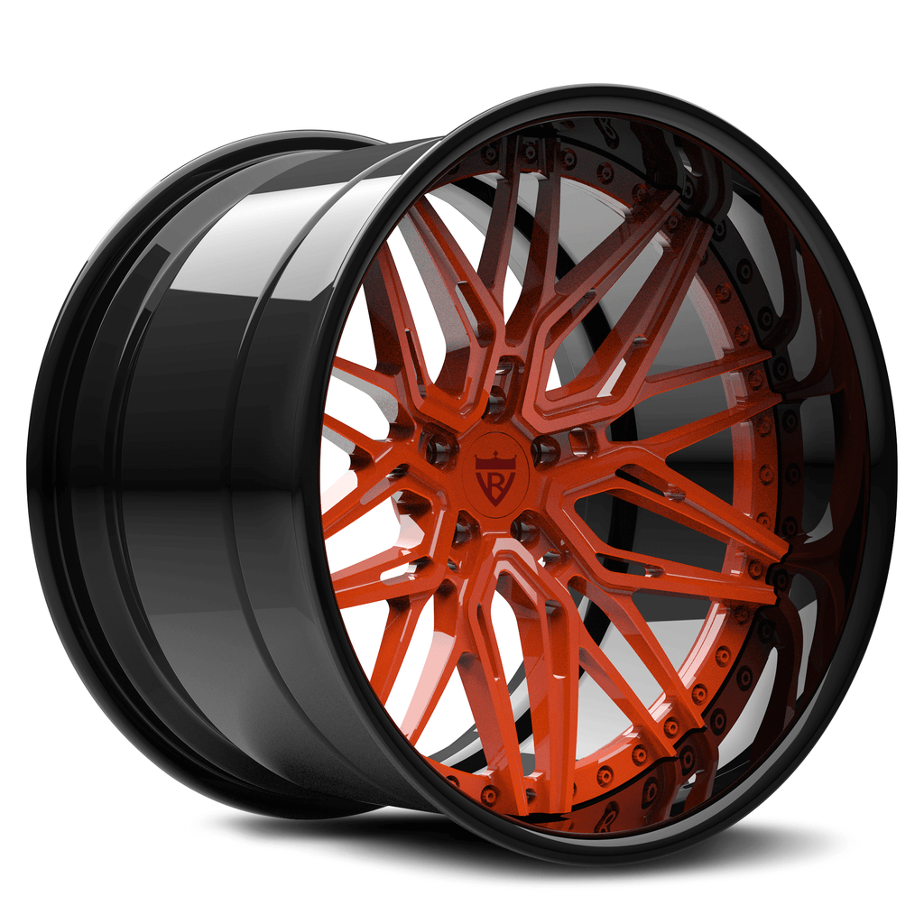 CUSTOM DEEP DISH 3-PIECE FORGED PURPLE WHEELS: RV-T081