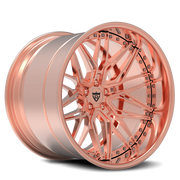 Rose Gold Wheels Custom 3-Piece Fully Forged Wheels 