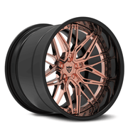 Rose Gold Wheels Custom 3-Piece Fully Forged Wheels 