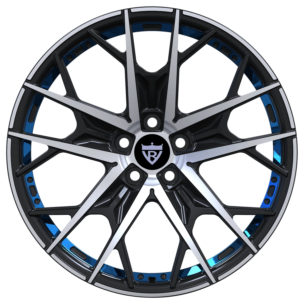 Forge Blue Rims Custom Forged Monoblock Mini Copper S Blue & Black Wheels: RV-MF142 ...