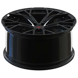 CUSTOM 1 PIECE FORGED WHEELS: RV-MB704 black alloy wheel showcasing intricate design for corvette c7 forged wheels.