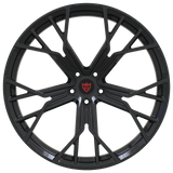 CUSTOM 1 PIECE FORGED WHEELS: RV-MB704 in sleek black finish showcasing custom design and precision engineering.