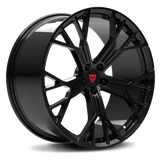 CUSTOM 1 PIECE FORGED WHEELS: RV-MB704, black custom forged wheel for Corvette C7, 15'-26' sizes available.