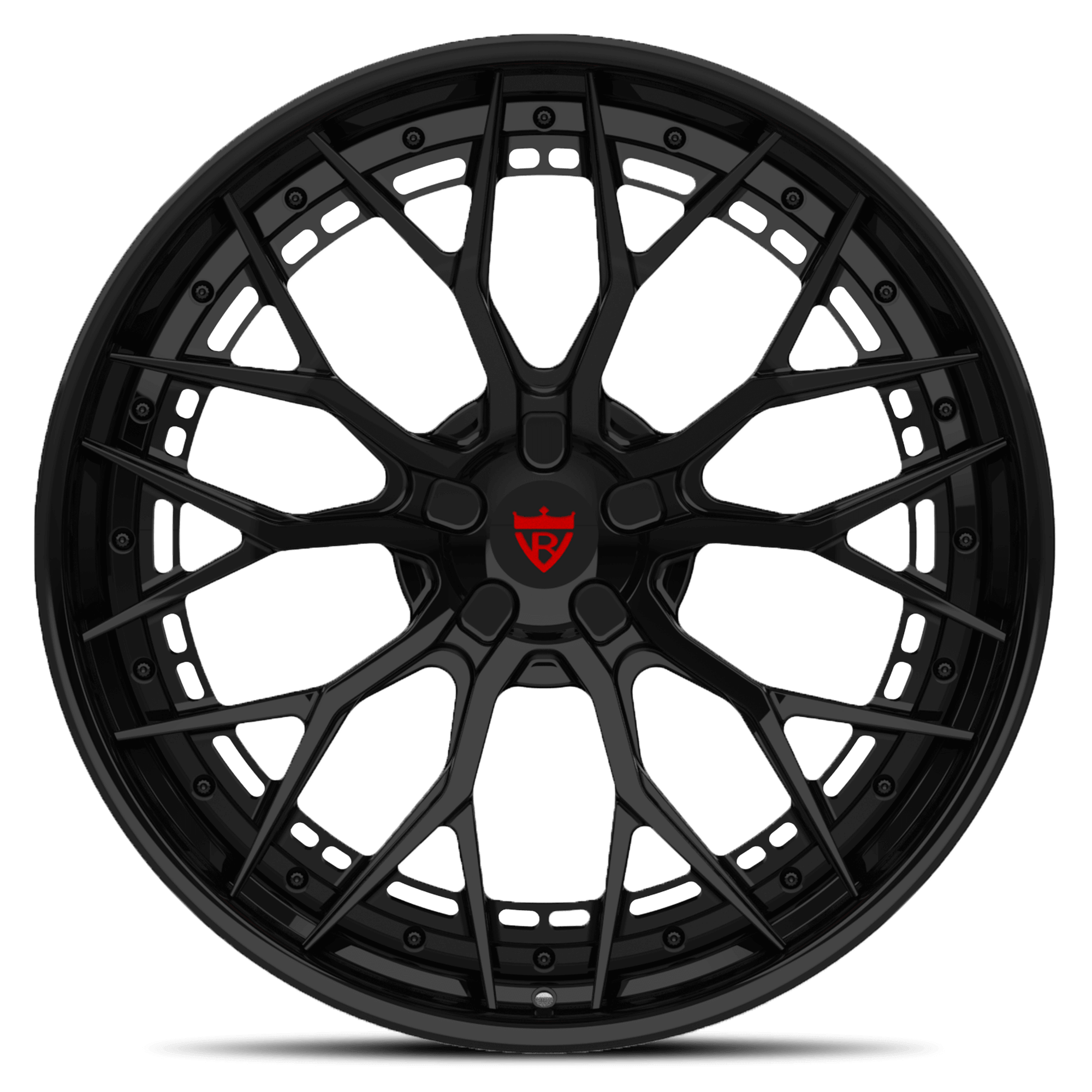 Rims for Audi- Custom Forged 2pc Aftermarket Black Wheels 