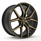 Bespoke bronze and Red accent RV-MV1202 monoblock forged rim, engineered for Maserati high-speed stability.