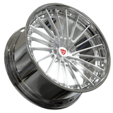 RVRN RV-DA01 custom directional multi spoke wheels for Audi S5 with chrome and brushed detailing