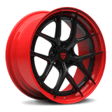 RVRN RV-DB179 custom 2-piece forged Y-spoke wheels for the Acura MDX Type S, featuring a bold red and black finish, lightweight forged construction, and a sporty design for a personalized luxury SUV build.