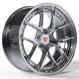 RVRN RV-DB179 BMW M4 custom forged Y spoke wheels in chrome, featuring 2-piece construction, refined concave styling and performance fitment