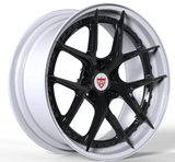 RVRN RV-DB179 black and white forged Y spoke wheels for Corvette C8 Stingray