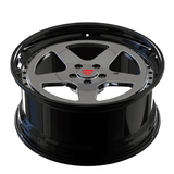 RVRN RV-DC03 forged 5 spoke wheel for 1969 Chevrolet Chevelle SS 396 in chrome with black, featuring classic old school design, lightweight forged construction, and custom fitment options.