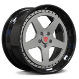 RVRN RV-DC03 custom forged old school 5 spoke wheel for 1967 Chevrolet Camaro SS in chrome with black, combining 2-piece forged construction, classic styling, and a personalized performance fit.