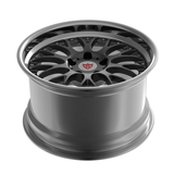 RVRN RV-DC56 Ferrari forged wheels with aggressive deep lip and Y spoke design for Ferrari 488 Pista in gunmetal and black chrome finish